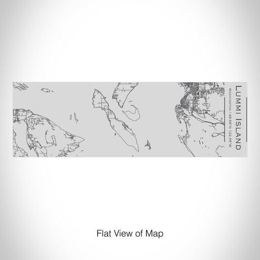 Rendered View of Lummi Island Washington Map on 10oz Stainless Steel Insulated Cup with Sipping Lid