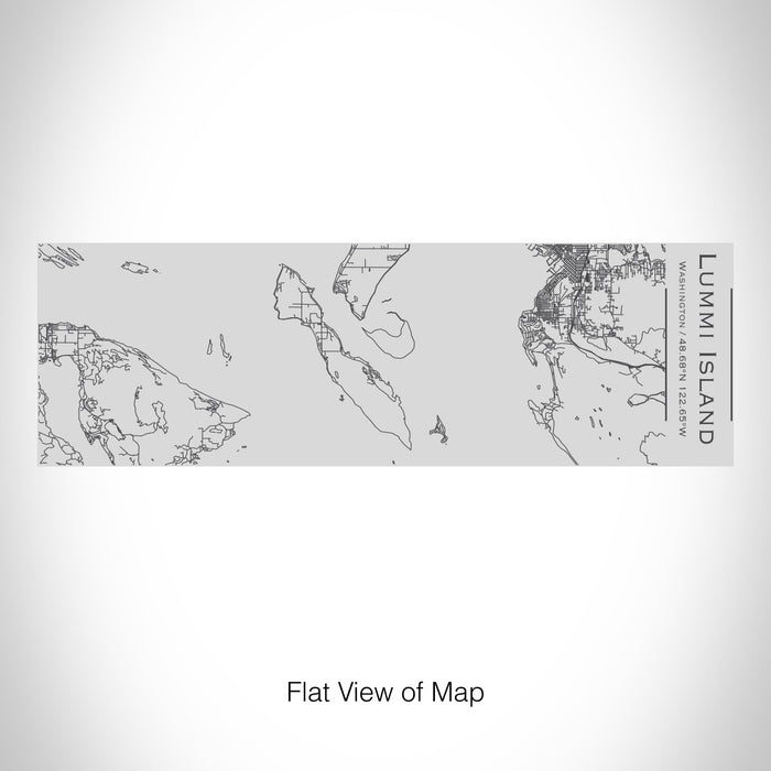Rendered View of Lummi Island Washington Map on 10oz Stainless Steel Insulated Cup with Sipping Lid