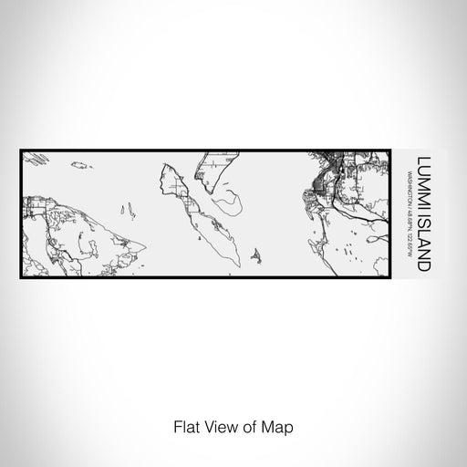 Rendered View of Lummi Island Washington Map on 10oz Stainless Steel Insulated Cup in Matte White with Sliding Lid
