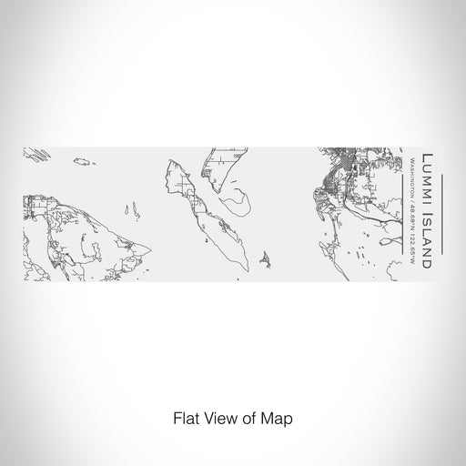 Rendered View of Lummi Island Washington Map on 10oz Stainless Steel Insulated Cup with Sliding Lid in White