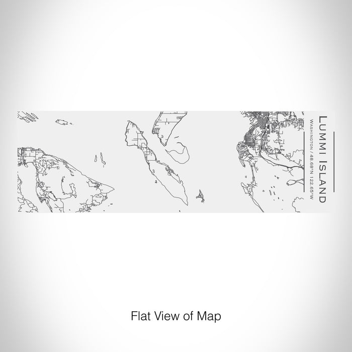 Rendered View of Lummi Island Washington Map on 10oz Stainless Steel Insulated Cup with Sliding Lid in White