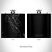 Rendered View of Lummi Island Washington Map on 6oz Stainless Steel Flask in Black