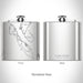 Rendered View of Lummi Island Washington Map on 6oz Stainless Steel Flask