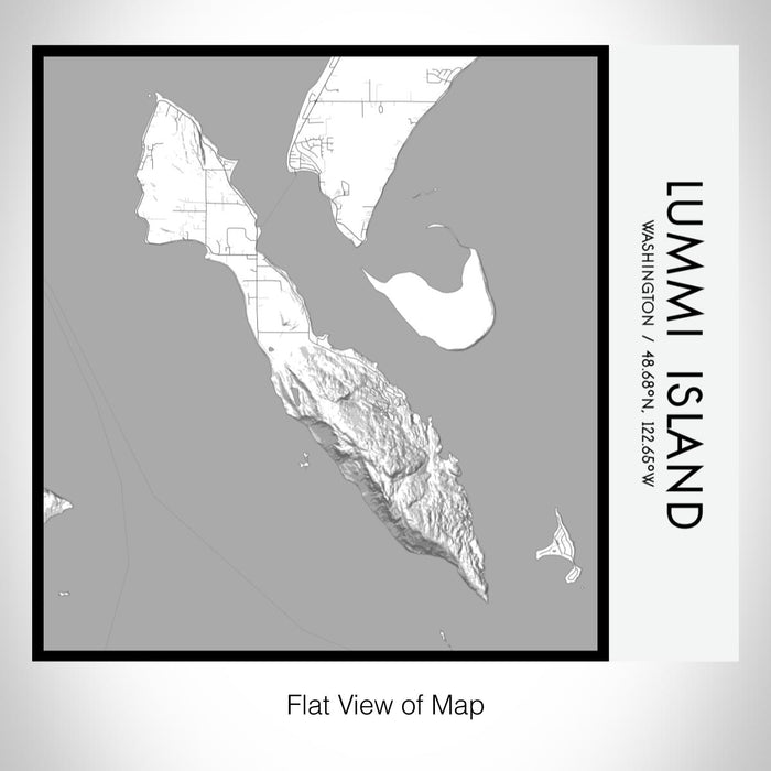 Rendered View of Lummi Island Washington Map on 17oz Stainless Steel Insulated Tumbler in Classic Map Style