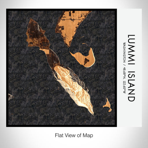Rendered View of Lummi Island Washington Map on 17oz Stainless Steel Insulated Tumbler in Ember Map Style