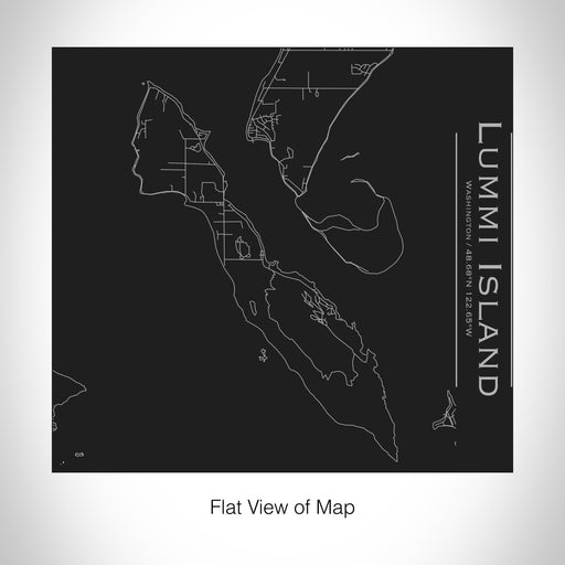 Rendered View of Lummi Island Washington Map on 17oz Stainless Steel Insulated Tumbler in Black
