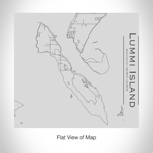 Rendered View of Lummi Island Washington Map on 17oz Stainless Steel Insulated Tumbler