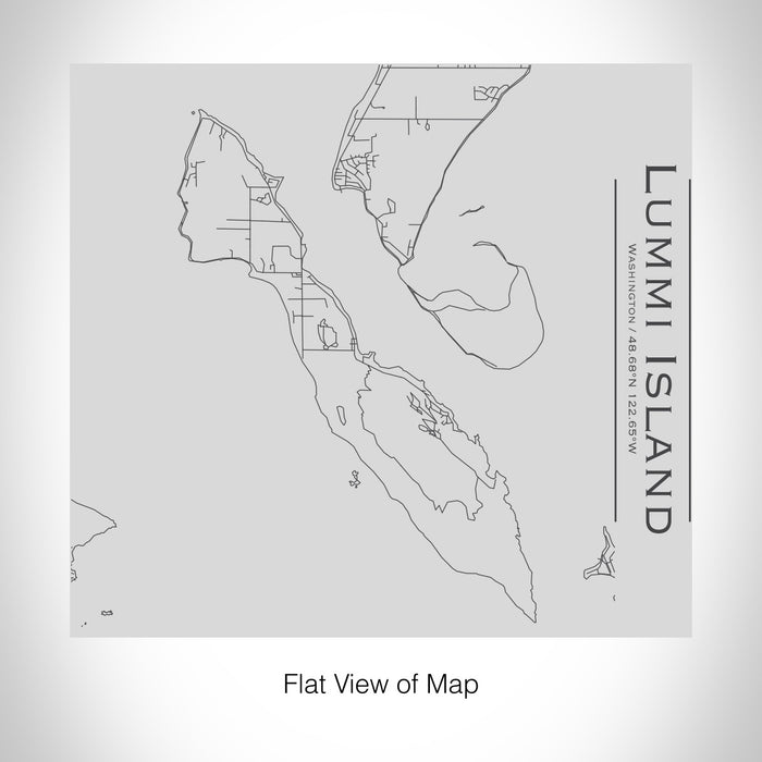 Rendered View of Lummi Island Washington Map on 17oz Stainless Steel Insulated Tumbler