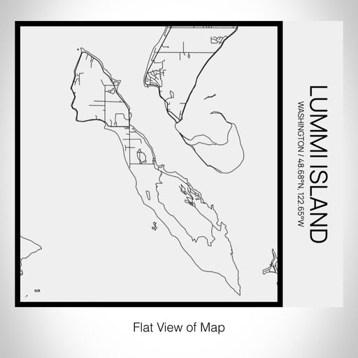Rendered View of Lummi Island Washington Map on 17oz Stainless Steel Insulated Tumbler in Matte White with Tactile Lines