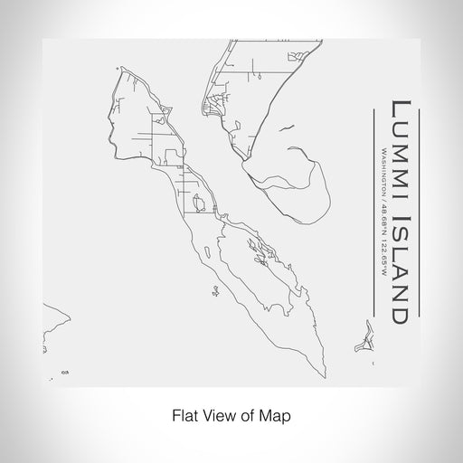 Rendered View of Lummi Island Washington Map on 17oz Stainless Steel Insulated Tumbler in White