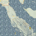 Lummi Island Washington Map Print in Woodblock Style Zoomed In Close Up Showing Details