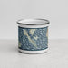 Front View Custom Lummi Island Washington Map Enamel Mug in Woodblock