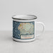 Right View Custom Lummi Island Washington Map Enamel Mug in Woodblock