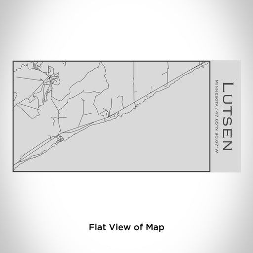 Rendered View of Lutsen Minnesota Map Engraving on 17oz Stainless Steel Insulated Cola Bottle