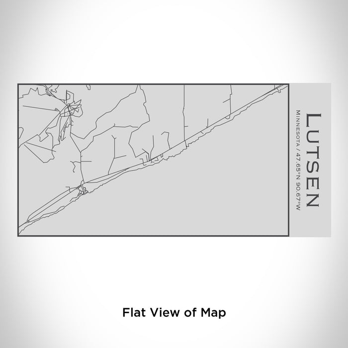 Rendered View of Lutsen Minnesota Map Engraving on 17oz Stainless Steel Insulated Cola Bottle