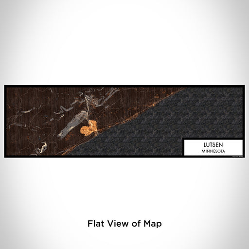 Flat View of Map Custom Lutsen Minnesota Map Enamel Mug in Ember