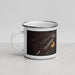 Left View Custom Lutsen Minnesota Map Enamel Mug in Ember