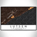 Lutsen Minnesota Map Print Landscape Orientation in Ember Style With Shaded Background