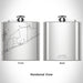 Rendered View of Lutsen Minnesota Map Engraving on 6oz Stainless Steel Flask