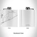 Rendered View of Lutsen Minnesota Map Engraving on 6oz Stainless Steel Flask in White