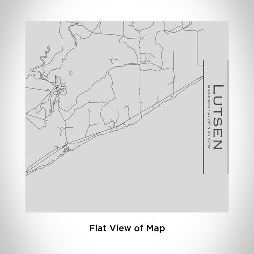 Rendered View of Lutsen Minnesota Map Engraving on 17oz Stainless Steel Insulated Tumbler