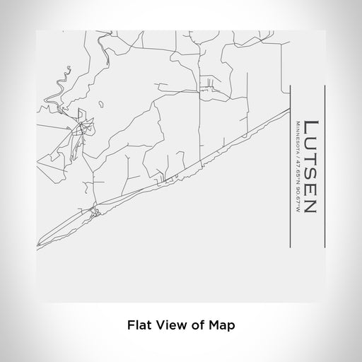 Rendered View of Lutsen Minnesota Map Engraving on 17oz Stainless Steel Insulated Tumbler in White