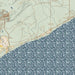 Lutsen Minnesota Map Print in Woodblock Style Zoomed In Close Up Showing Details