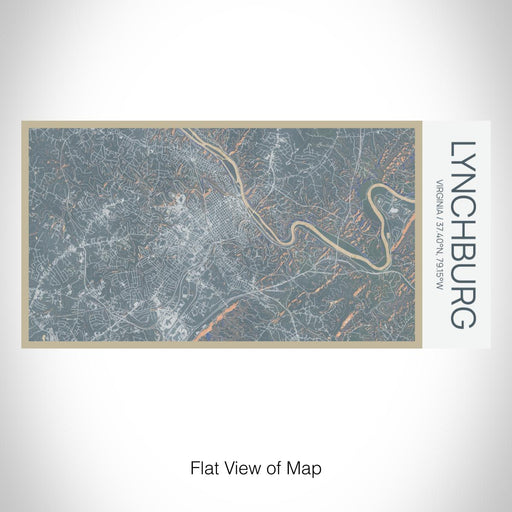 Rendered View of Lynchburg Virginia Map on 17oz Stainless Steel Insulated Bottle with printed afternoon style map