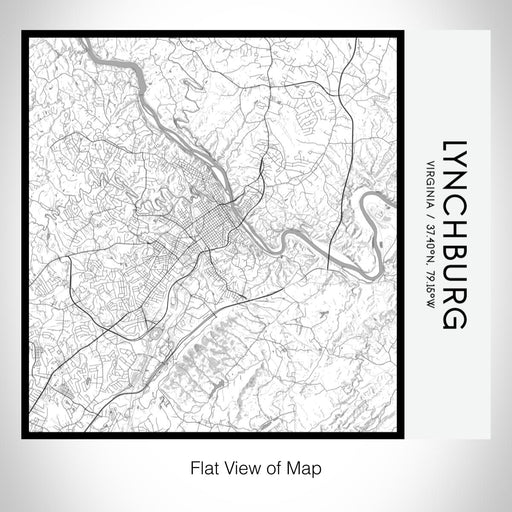 Rendered View of Lynchburg Virginia Map on 17oz Stainless Steel Insulated Tumbler in Classic Map Style