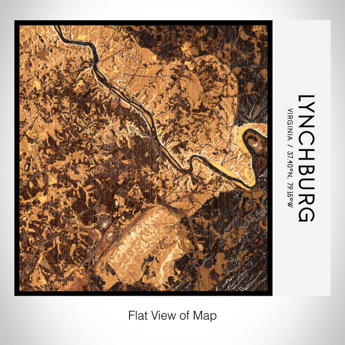 Rendered View of Lynchburg Virginia Map on 17oz Stainless Steel Insulated Tumbler in Ember Map Style