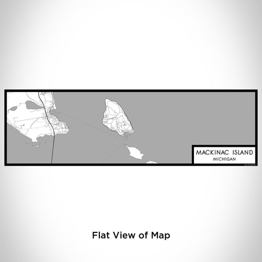 Flat View of Map Custom Mackinac Island Michigan Map Enamel Mug in Classic