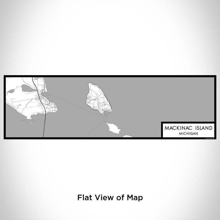 Flat View of Map Custom Mackinac Island Michigan Map Enamel Mug in Classic