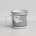 Left View Custom Mackinac Island Michigan Map Enamel Mug in Classic