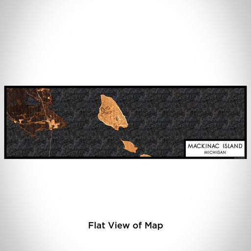 Flat View of Map Custom Mackinac Island Michigan Map Enamel Mug in Ember