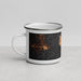 Left View Custom Mackinac Island Michigan Map Enamel Mug in Ember