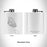 Rendered View of Mackinac Island Michigan Map Engraving on 6oz Stainless Steel Flask in White