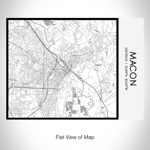 Rendered View of Macon Georgia Map on 20oz Stainless Steel Insulated Bottle with Bamboo Top with printed classic style map