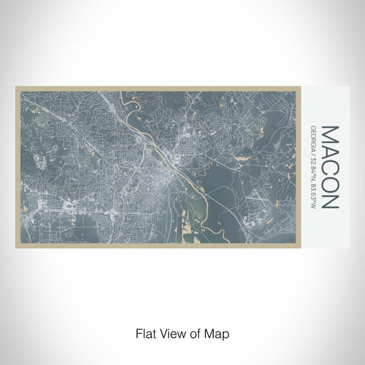 Rendered View of Macon Georgia Map on 17oz Stainless Steel Insulated Bottle with printed afternoon style map