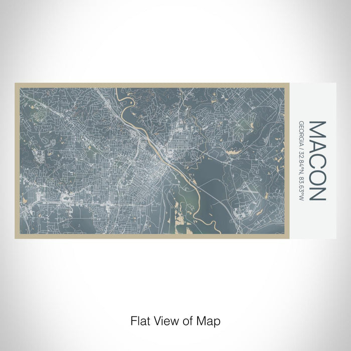 Rendered View of Macon Georgia Map on 17oz Stainless Steel Insulated Bottle with printed afternoon style map