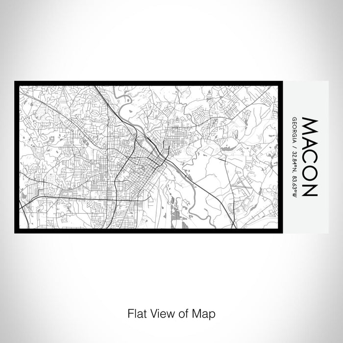 Rendered View of Macon Georgia Map on 17oz Stainless Steel Insulated Bottle with printed classic style map