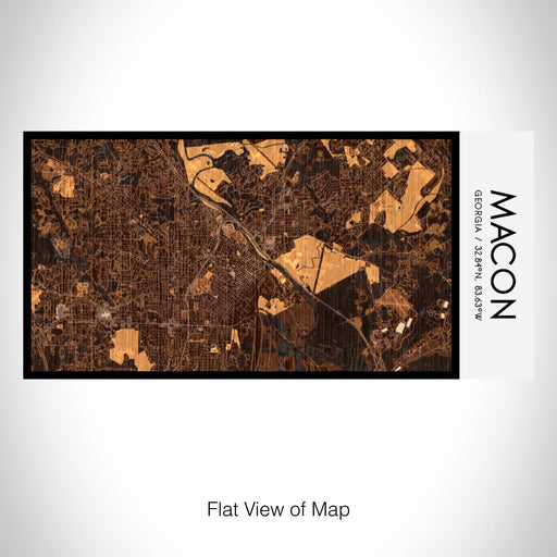 Rendered View of Macon Georgia Map on 17oz Stainless Steel Insulated Bottle with printed ember style map