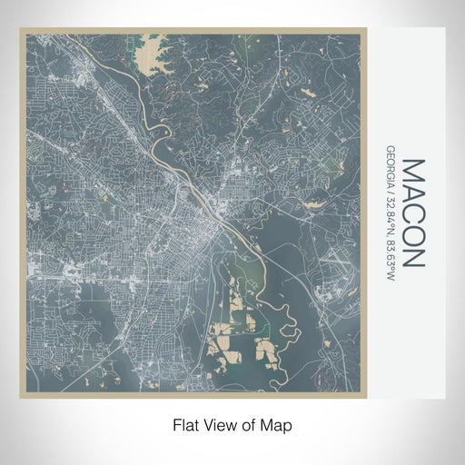 Rendered View of Macon Georgia Map on 17oz Stainless Steel Insulated Tumbler in Afternoon Map Style