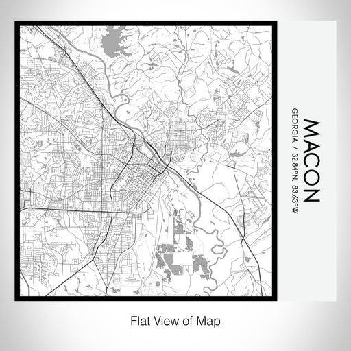 Rendered View of Macon Georgia Map on 17oz Stainless Steel Insulated Tumbler in Classic Map Style