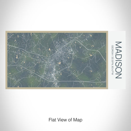 Rendered View of Madison Georgia Map on 17oz Stainless Steel Insulated Bottle with printed afternoon style map