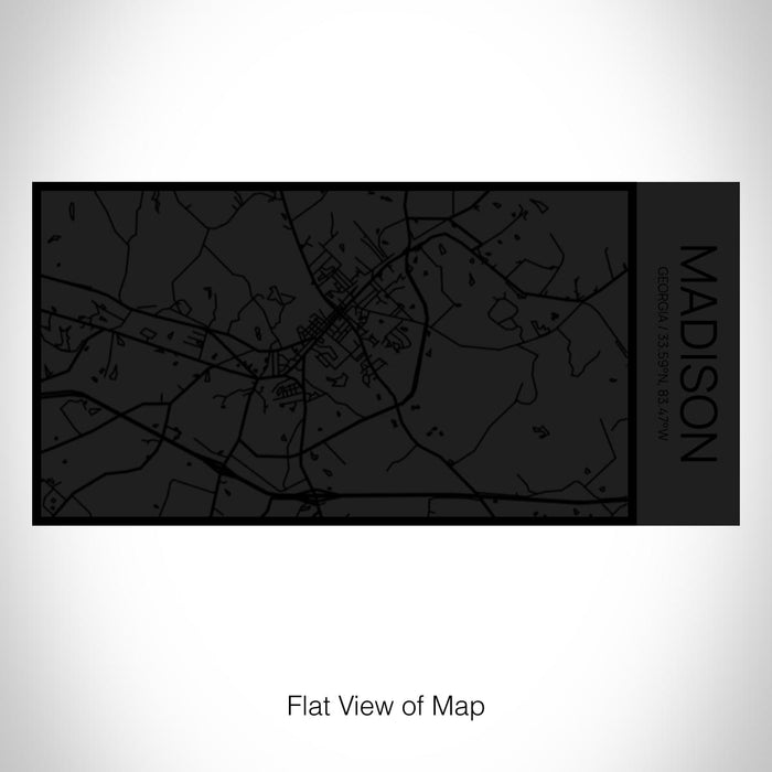 Rendered View of Madison Georgia Map on 17oz Stainless Steel Insulated Cola Bottle in Stainless in Matte Black