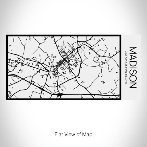 Rendered View of Madison Georgia Map on 17oz Stainless Steel Insulated Cola Bottle in Stainless in Matte White