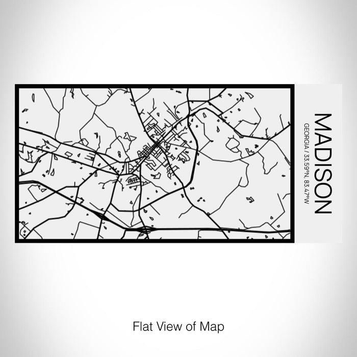 Rendered View of Madison Georgia Map on 17oz Stainless Steel Insulated Cola Bottle in Stainless in Matte White