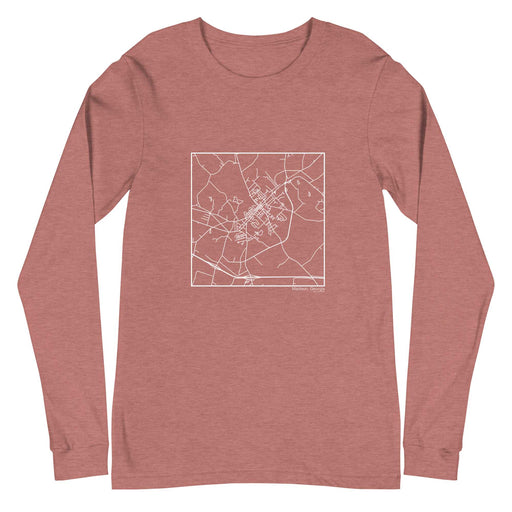 Madison Georgia  Map Unisex Long-Sleeve T-shirt with City inscription in Heather Mauve