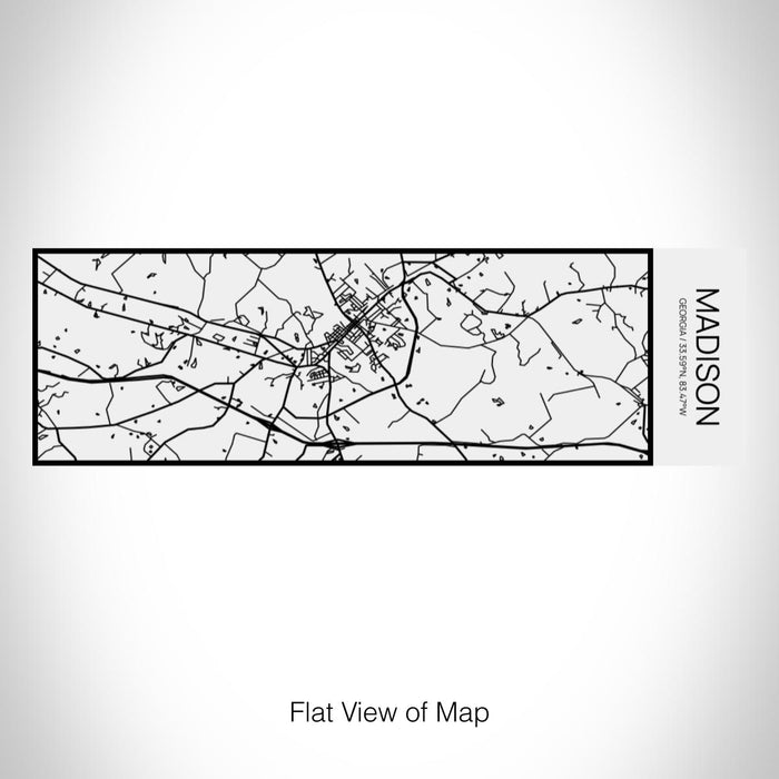 Rendered View of Madison Georgia Map on 10oz Stainless Steel Insulated Cup in Matte White with Sliding Lid