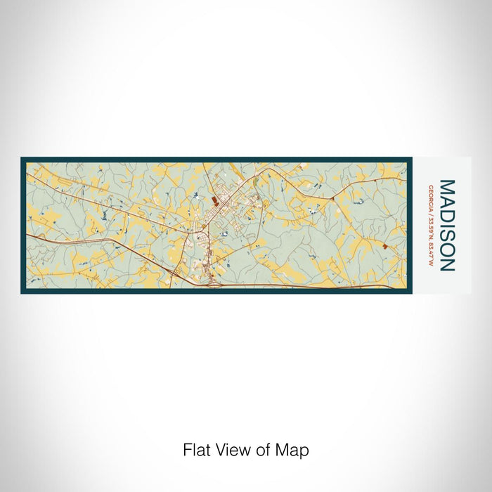 Rendered View of Madison Georgia Map on 10oz Stainless Steel Insulated Cup in Woodblock with Sliding Lid